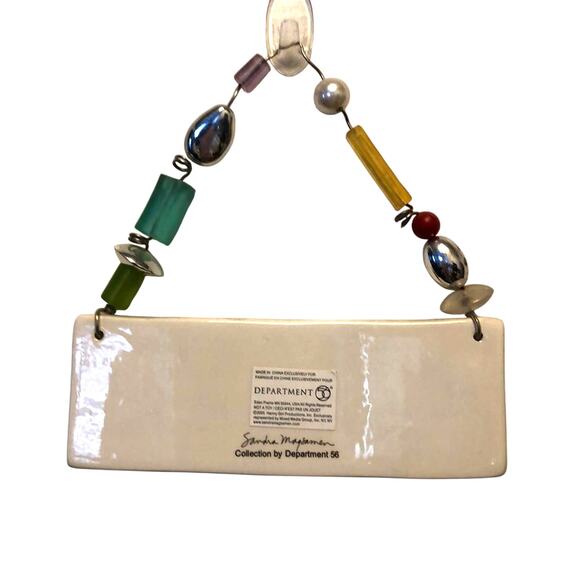 Sandra Magsamen Colorful Ceramic Home Decor Sign Beaded Hanger - Picture 3 of 6